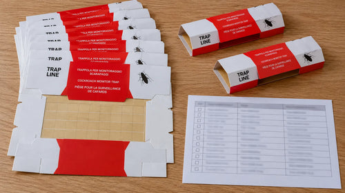 Contenu du kit de 10 pièges de détection des cafards