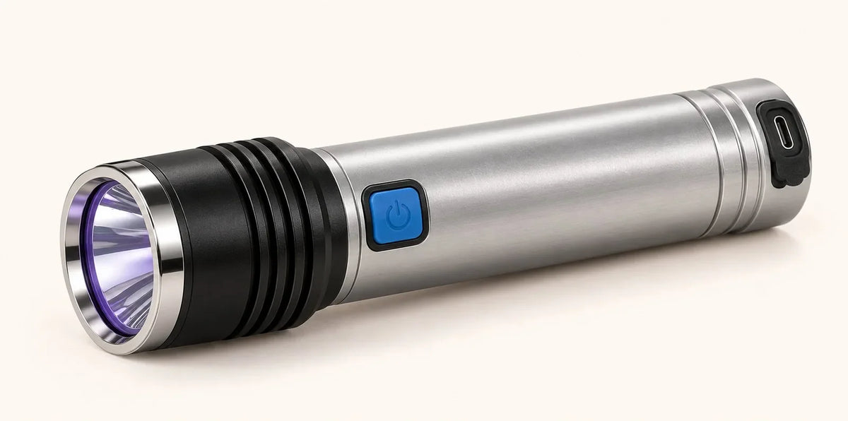 Lampe UV 395 nm rechargeable pour contrôler les dépôts de gel anti cafard